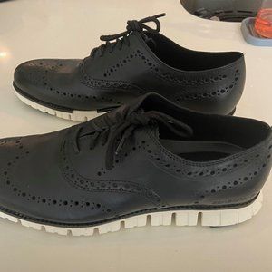 Cole Haan Zero Grand Leather Wingtip BLACK 10.5